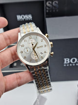 Hugo Boss Navigator White Dial Two Tone Steel Strap Watch for Men - 1513499 Buy Now By Hugo Boss