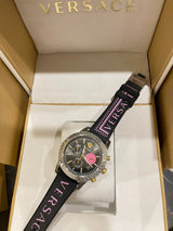 Versace Sport Tech Chronograph Black Dial Black Rubber Strap Watch for Women - VELT00619 Buy Now By Versace