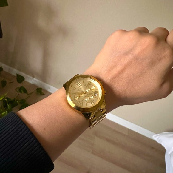 Michael Kors Wren Chronograph Gold Dial Gold Steel Strap Watch For Men - MK8928 Buy Now By Michael Kors