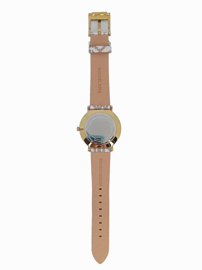 Michael Kors Pyper Quartz Silver Dial White Leather Strap Watch For Women - MK2858 Buy Now By Michael Kors