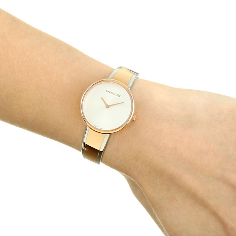 Calvin Klein Seduce Silver Dial Two Tone Steel Strap Watch for Women - K4E2N61X Buy Now By Calvin Klein