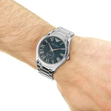 Emporio Armani Valente Quartz Blue Dial Silver Steel Strap Watch For Men - AR11085 Buy Now By Emporio Armani