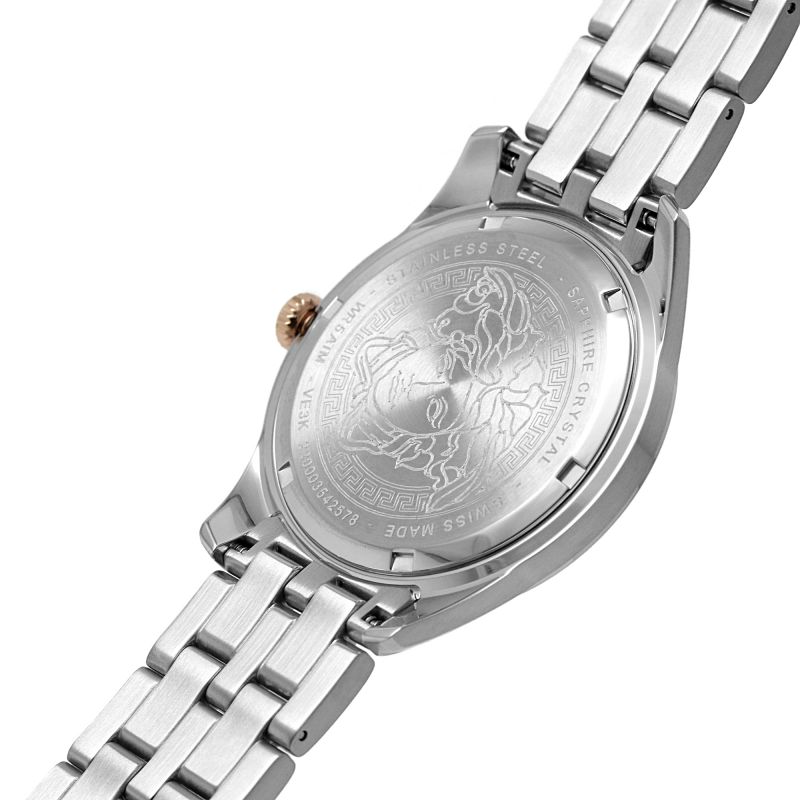 Versace Greca Time Quartz Black Dial Silver Steel Strap Watch For Men - VE3K00322 Buy Now By Versace