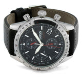 Hugo Boss Aero Chronograph Black Dial Black Leather Strap Watch for Men - 1513770 Buy Now By Hugo Boss