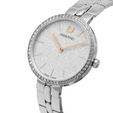 Shop Swarovski Cosmopolitan Diamond Powder Silver Dial Silver Steel Strap Watch for Women - 5517807 in USA