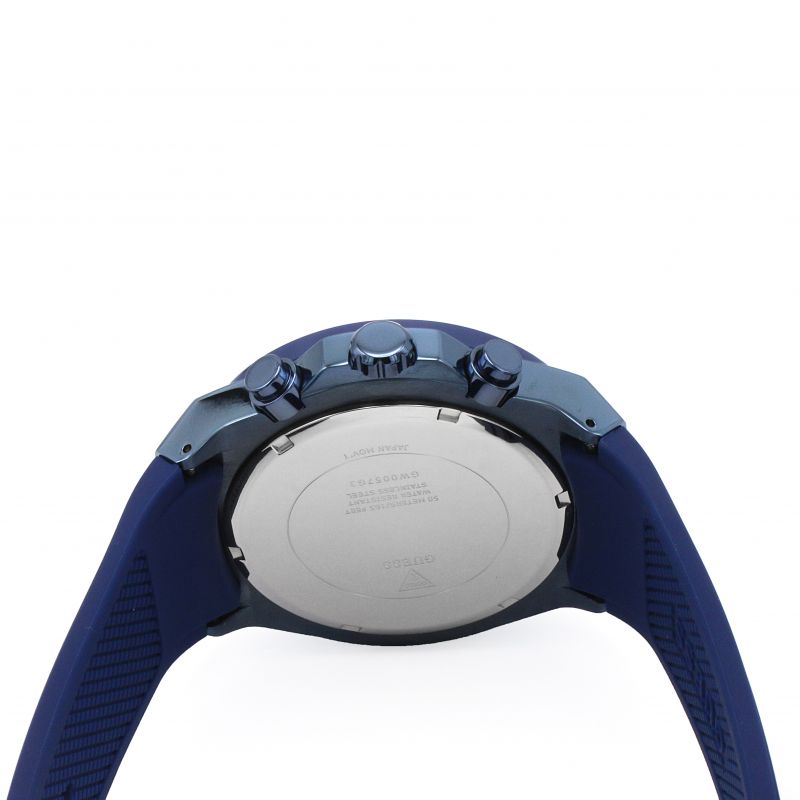 Shop Guess Poseidon Blue Dial Blue Rubber Strap Watch for Men - GW0057G3 in USA