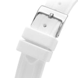 Guess Sparkling Silver Dial White Rubber Strap Watch For Women - GW0032L1 Buy Now By Guess