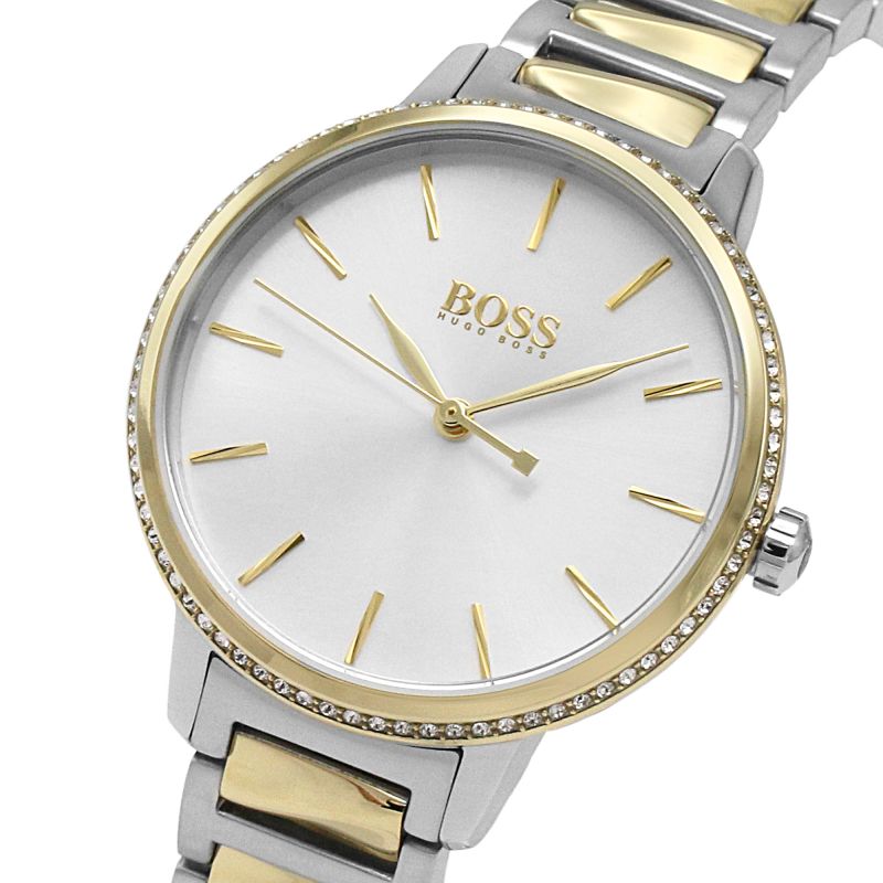Hugo Boss Signature Silver Dial Two Tone Steel Strap Watch for Women - 1502568 Buy Now By Hugo Boss