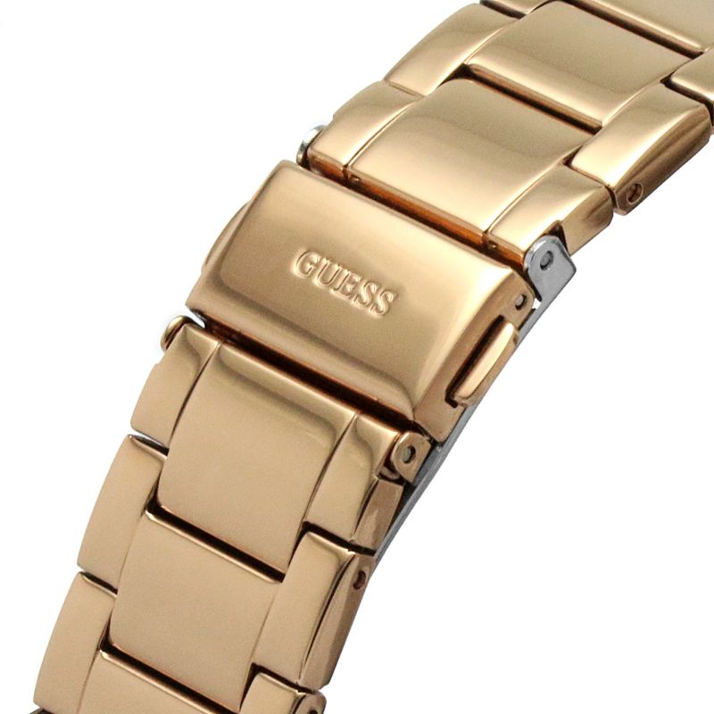 Guess Moonlight Multi Function Diamonds White Dial Rose Gold Steel Strap Watch for Women - GW0320L3 Buy Now By Guess