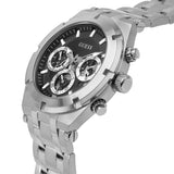 Shop Guess Continental Black Dial Silver Steel Strap Watch for Men - GW0260G1 in USA