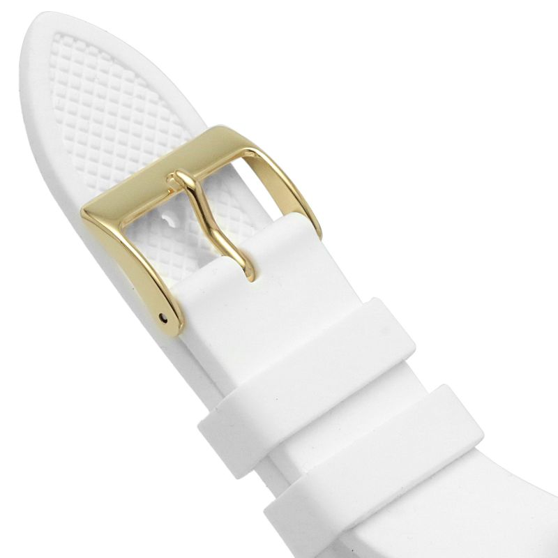 Shop Guess Venus Diamonds White Dial White Rubber Strap Watch for Women - GW0118L5 in USA