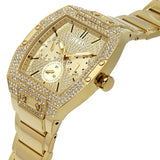 Guess Phoenix Multifunction Crystals Gold Dial Gold Steel Strap Watch For Men - GW0094G2 Buy Now By Guess