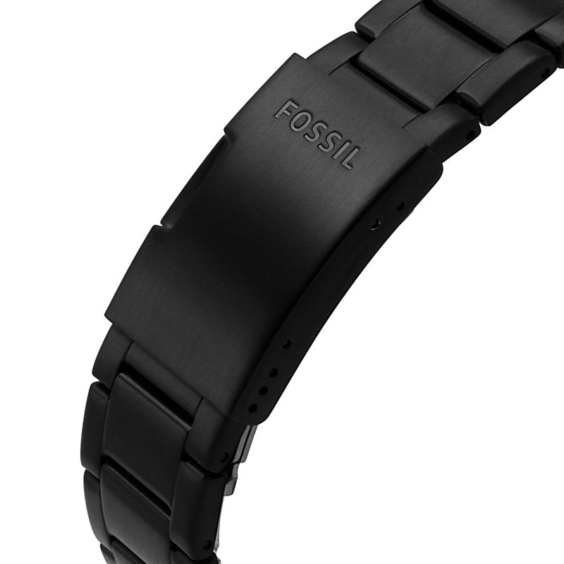 Fossil Bronson Chronograph Black Dial Black Steel Strap Watch for Men - FS5712 Buy Now By Fossil