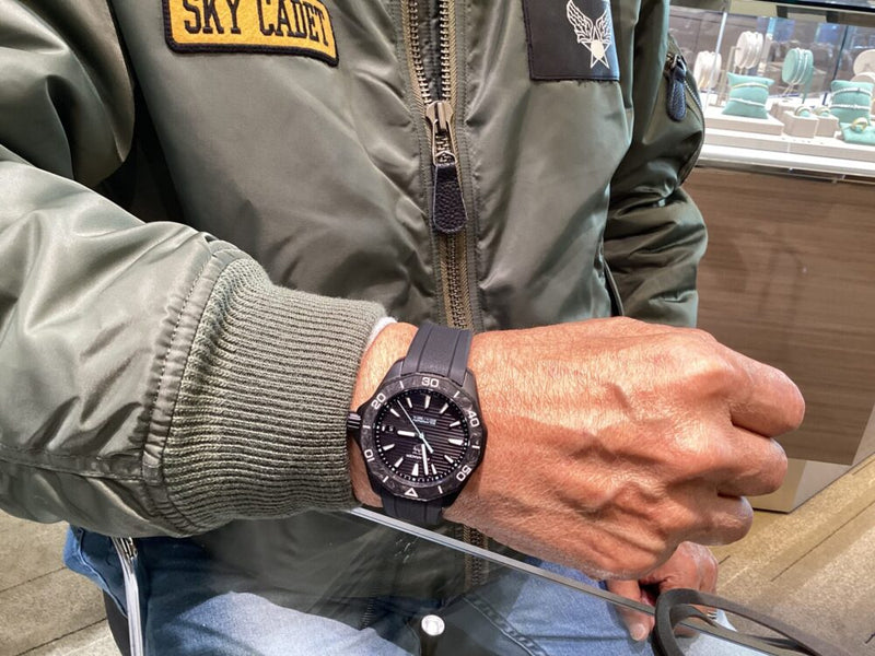 Tag Heuer Aquaracer Professional 200 Solargraph Quartz Black Dial Black Rubber Strap Watch for Men - WBP1112.FT6199 Buy Now By Tag Heuer