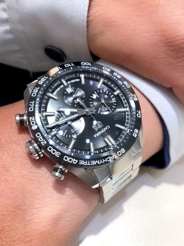 Tag Heuer Carrera Automatic Chronograph Black Dial Silver Steel Strap Watch for Men - CBN2A1B.BA0643 Buy Now By Tag Heuer