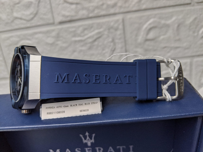 Maserati Potenza 42mm Blue Dial Automatic Silicone Strap Watch For Men - R8821108028 Buy Now By Maserati