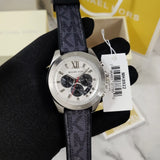 Michael Kors Brecken Chronograph Silver Dial Grey Leather Strap Watch For Men - MK8922 Buy Now By Michael Kors