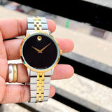 Movado Museum Classic Black Dial Two Tone Steel Strap Watch for Men - 0607200 Buy Now By Movado