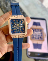 Guess Leo Chronograph Blue Dial Blue Silicone Strap Watch For Men - GW0637G3 Buy Now By Guess