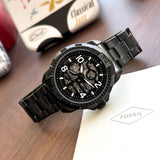 Fossil Bronson Automatic Skeleton Black Dial Grey Steel Strap Watch for Men - ME3255 Buy Now By Fossil