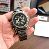 Fossil Bronson Automatic Skeleton Black Dial Grey Steel Strap Watch for Men - ME3255 Buy Now By Fossil