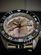Seiko 5 Sports GMT Thong Sia Limited Edition Brown Dial Silver Steel Strap Watch for Men - SSK043K1 Buy Now By Seiko