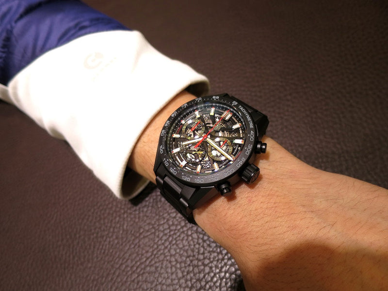 Tag Heuer Carrera Automatic Chronograph Black Dial Black Steel Strap Watch for Men - CBG2090.BH0661 Buy Now By Tag Heuer