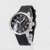 Shop IWC Aquatimer Chronograph Black Dial Black Leather Strap Watch for Men - IW376803 in USA