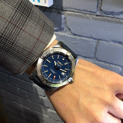 Shop Breitling Avenger Automatic 43 Blue Dial Blue Nylon Strap Watch for Men - A17318101C1X1 in USA