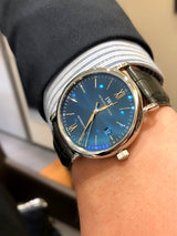 IWC Portofino Automatic Blue Dial Black Leather Strap Watch for Men - IW356523 Buy Now By IWC