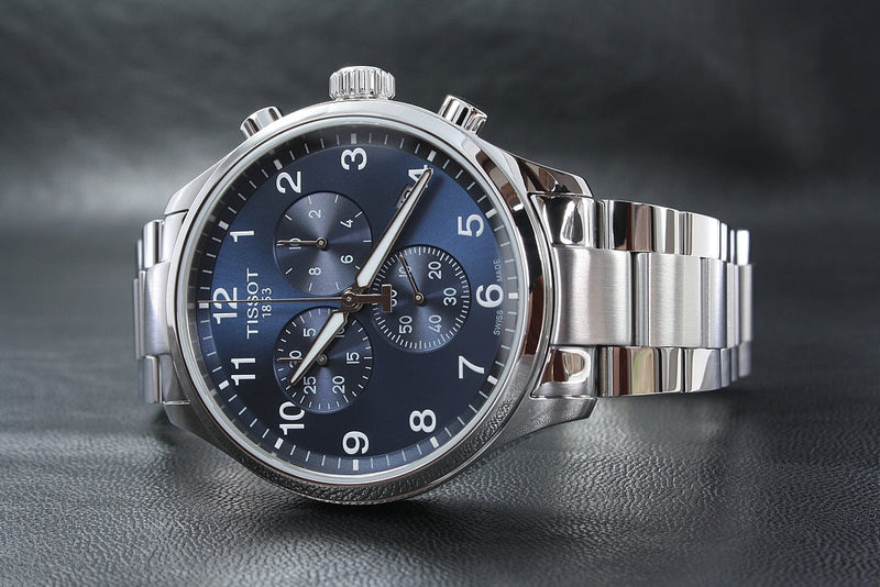Tissot T Sport Chrono XL Classic Blue Dial Silver Steel Strap Watch For Men - T116.617.11.047.01 Buy Now By Tissot