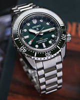 Shop Seiko Prospex GMT Divers Automatic Marine Green Dial Silver Steel Strap Watch For Men - SPB381J1 in USA