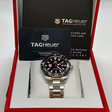 Shop Tag Heuer Aquaracer Automatic Match Timer Black Dial Silver Steel Strap Watch for Men - WAY201G.BA0927 in USA