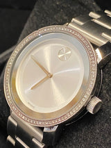 Shop Movado Bold Diamonds Silver Dial Silver Steel Strap Watch for Women - 3600149 in USA