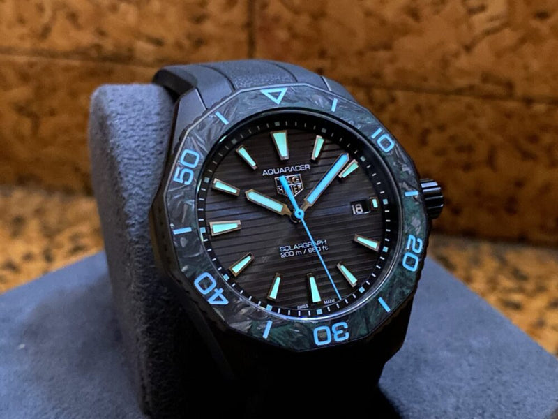 Tag Heuer Aquaracer Professional 200 Solargraph Quartz Black Dial Black Rubber Strap Watch for Men - WBP1112.FT6199 Buy Now By Tag Heuer