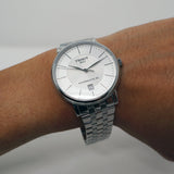 Tissot T Classic Carson Premium Powermatic 80 White Dial Silver Steel Strap Watch For Men - T122.407.11.031.00 Buy Now By Tissot