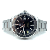 Shop Tag Heuer Aquaracer Automatic Match Timer Black Dial Silver Steel Strap Watch for Men - WAY201G.BA0927 in USA
