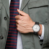 Shop IWC Portofino Automatic White Dial Black Leather Strap Watch for Men - IW356501 in USA