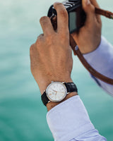 Shop IWC Portofino Automatic White Dial Black Leather Strap Watch for Men - IW356517 in USA
