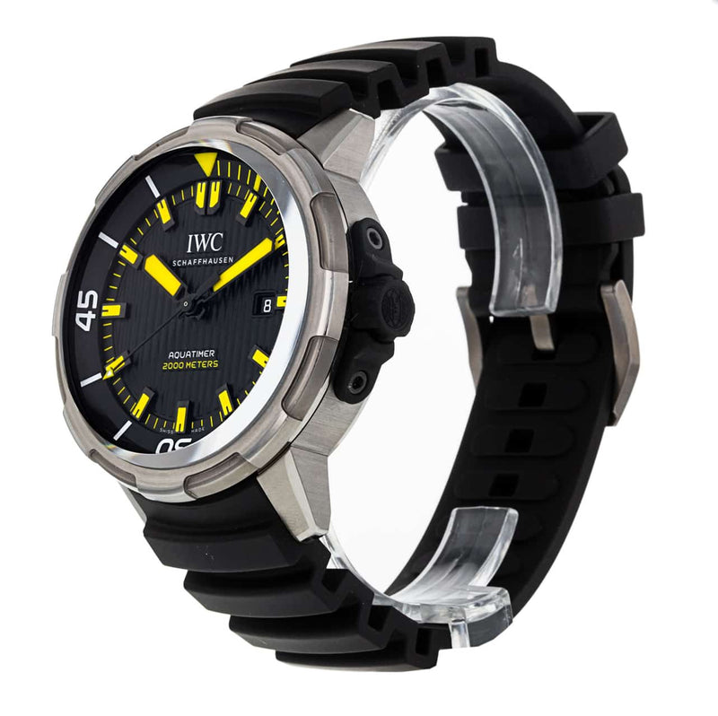 IWC Aquatimer Automatic 2000 Black Dial Black Rubber Strap Watch for Men - IW358001 Buy Now By IWC