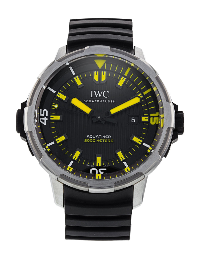 IWC Aquatimer Automatic 2000 Black Dial Black Rubber Strap Watch for Men - IW358001 Buy Now By IWC