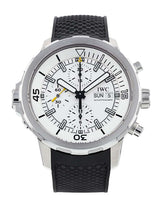 Shop IWC Aquatimer Chronograph White Dial Black Rubber Strap Watch for Men - IW376801 in USA