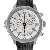 Shop IWC Aquatimer Chronograph White Dial Black Rubber Strap Watch for Men - IW376801 in USA