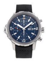 Shop IWC Aquatimer Automatic Chronograph 44mm Blue Dial Black Rubber Strap Watch for Men - IW376805 in USA
