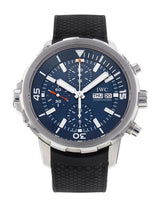 Shop IWC Aquatimer Automatic Chronograph 44mm Blue Dial Black Rubber Strap Watch for Men - IW376805 in USA