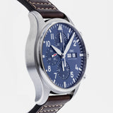 Shop IWC Pilot’s Watch Chronograph Edition “Le Petit Prince” Blue Dial Brown Leather Strap Watch for Men - IW377714 in USA