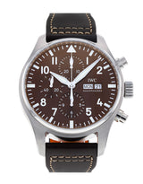 Shop IWC Pilot's Watch Chronograph Edition Brown Dial Brown Leather Strap Watch for Men - IW377713 in USA