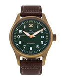 IWC Pilot's Watch Automatic Spitfire Green Dial Brown Leather Strap Watch for Men - IW326802