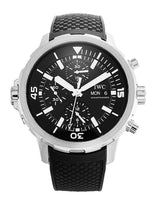 Shop IWC Aquatimer Chronograph Black Dial Black Leather Strap Watch for Men - IW376803 in USA