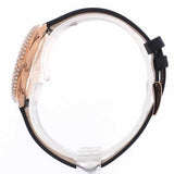 Swarovski Crystal Frost Black Dial Black Leather Strap Watch for Women - 5484058 Buy Now By Swarovski